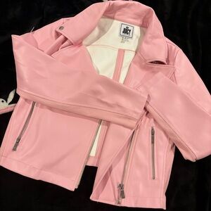Juicy Couture Light Pink Leather Jacket